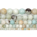 45 Natural Stone Beads Agate Crystal Chalcedony Frosted Round Loose Beads