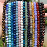 Natural Stone Beads Tiger Eye Amethysts Lapis Lazuli Aquamarines Round Beads