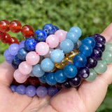 Natural Stone Beads Tiger Eye Amethysts Lapis Lazuli Aquamarines Round Beads