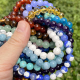 Natural Stone Beads Tiger Eye Amethysts Lapis Lazuli Aquamarines Round Beads