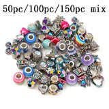 Mixed Rainbow Charm Beads for Bracelet Jewelry - 50-150Pc Special Offer