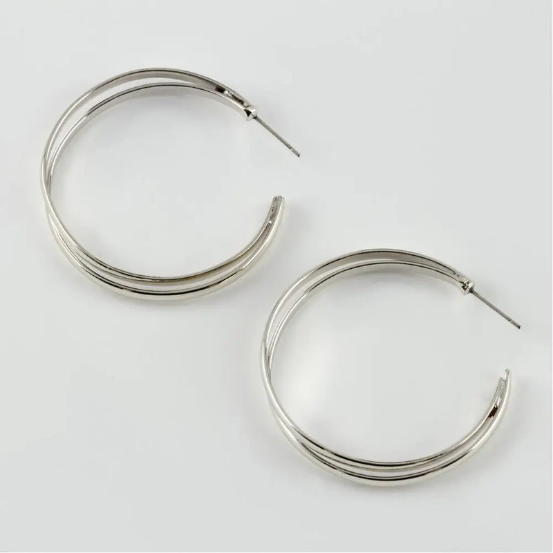 45mm Herringbone Ring Earrings