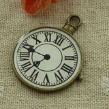 Set of 45 Bronze Plated Clock Charms 39x31mm