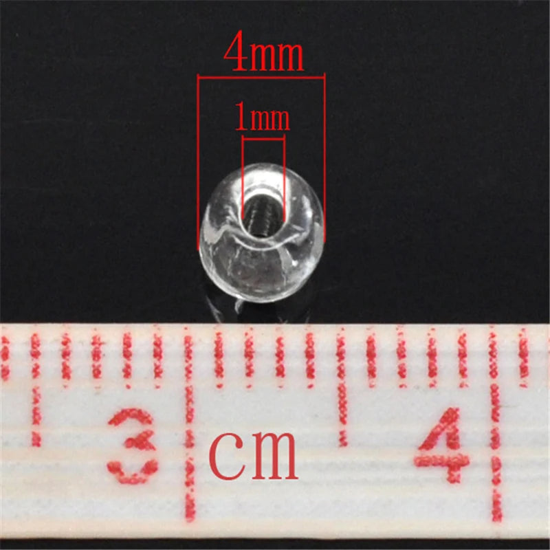 450g Foil Glass Seed Beads Clear Red for DIY Jewelry Making 4x3.5mm Hole 1mm