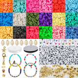 4500pcs 6mm Clay Heishi Flat Beads Assortment Set for Jewelry Making