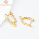 6PCS 3x19MM 18K Brass Earring Clasp DIY Jewelry Findings