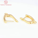 6PCS 3x19MM 18K Brass Earring Clasp DIY Jewelry Findings