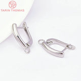 6PCS 3x19MM 18K Brass Earring Clasp DIY Jewelry Findings