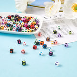 450Pcs Mix Colors Acrylic Heart Cube Beads Spacer Square Charm DIY Jewelry