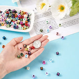450Pcs Mix Colors Acrylic Heart Cube Beads Spacer Square Charm DIY Jewelry