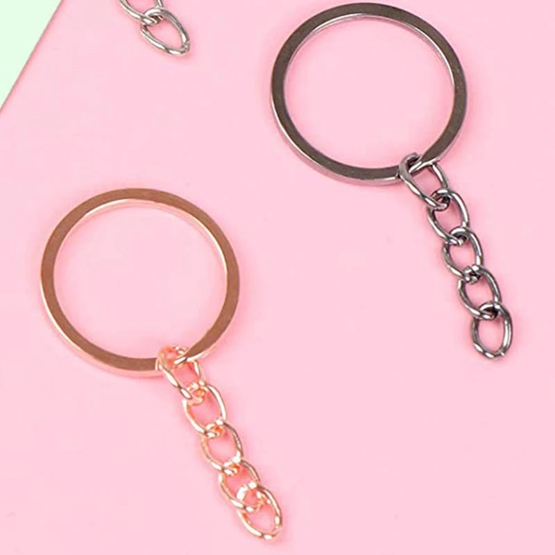 450 Colorful Key Chain Ring Kit DIY Craft 6 Different Colors