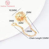 6PCS 55MM 24K Brass Sun Face Connects Chain DIY Jewelry Wholesales