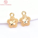 20PCS 7.5MM Brass Flower Charms Pendants