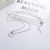 ZFSILVER S925 Sterling Silver Diamond-set Circle Letter Necklace