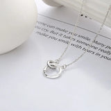 ZFSILVER S925 Sterling Silver Diamond-set Circle Letter Necklace
