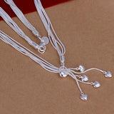 925 Silver Necklace Charm for Women Lady Wedding N092