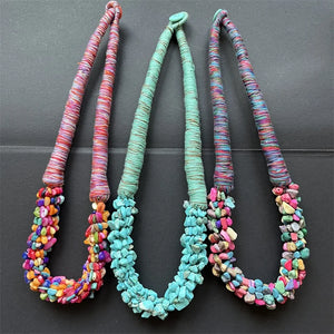 45Cm Shell Stone Turquoise Chip Necklace Bead Women Gemstone Gem Natural