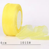 Colorful Chiffon Yarn Ribbon DIY Bow Gift Packaging Rose Ribbon