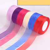 Colorful Chiffon Yarn Ribbon DIY Bow Gift Packaging Rose Ribbon
