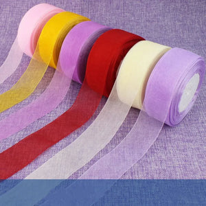 Colorful Chiffon Yarn Ribbon DIY Bow Gift Packaging Rose Ribbon