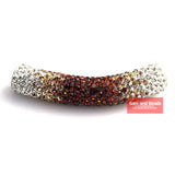 45MM Disco Pave Long Crystal Tube Beads for Bracelet 6 Colors