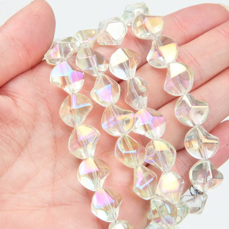 45PCS Irregular Glass Beads for DIY Jewelry Making