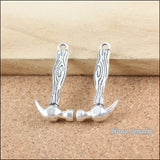 45PCS Silver Tone Plated Hammer DIY Jewelry Findings B014