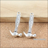 45PCS Silver Tone Plated Hammer DIY Jewelry Findings B014
