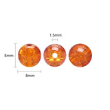 45Pcs 8mm Crystal Crackle Glass Beads Spacer DIY Jewelry Making Charms