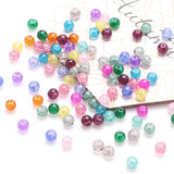45Pcs 8mm Crystal Crackle Glass Beads Spacer DIY Jewelry Making Charms