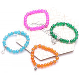 45Pcs 8mm Crystal Crackle Glass Beads Spacer DIY Jewelry Making Charms