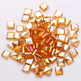 45Pcs Austrian Glass Square Beads Flat Botton 8mm Cube Crystal Spacer DIY Jewelr