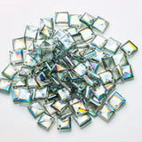 45Pcs Austrian Glass Square Beads Flat Botton 8mm Cube Crystal Spacer DIY Jewelr