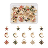 45Pcs Moon Star Rhinestone Charms Light Pendants Crystal for Jewelry Making