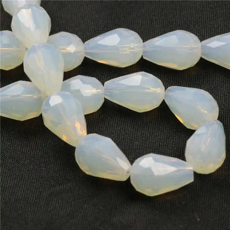 45Pcs/Lot 10x15mm Chinese Crystal Teardrop Beads Vertical Hole DIY Jewelry