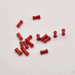 45Pcs Red Coral Bamboo Joint Bulk Earring Charms JA0120