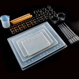 45Pcs Silicone Notebook Resin Mold Set DIY Casting Epoxy Kit Tools