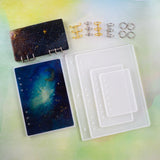 45Pcs Silicone Notebook Resin Mold Set DIY Casting Epoxy Kit Tools