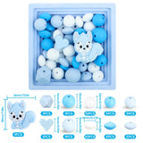 45pcs Squirrel Silicone Beads for Jewelry Making DIY Necklace Bracelet