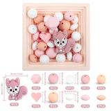 45pcs Squirrel Silicone Beads for Jewelry Making DIY Necklace Bracelet