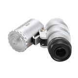 45X Mini Microscope LED Lamp Magnifier Jewelry Tool