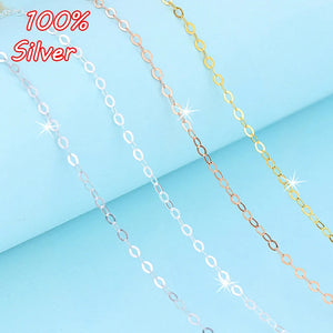 S925 Sterling Silver Cross-Shaped Chain Clavicle Chain