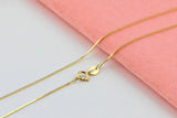 (18inch) 1mm Tibetan Silver Necklace Women Snake Chain Fit Pendant