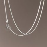 Silver 999 Chain Choker Necklace for Women Girls