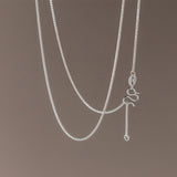Silver 999 Chain Choker Necklace for Women Girls