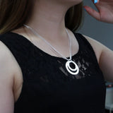 Noble Circle Pendant 925 Silver Necklace for Women