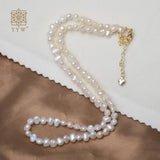 Freshwater Pearl Necklace 6mm Pearl Choker Necklaces Winter Irregular Pearl