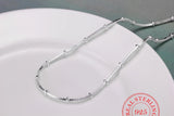 925 Sterling Silver Snake Chain Choker Necklace 18inch Women Jewelry