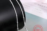 925 Sterling Silver Snake Chain Choker Necklace 18inch Women Jewelry