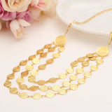 45cm Islam Coin Chocker Chain Jewelry Arab Necklace Metal Coin